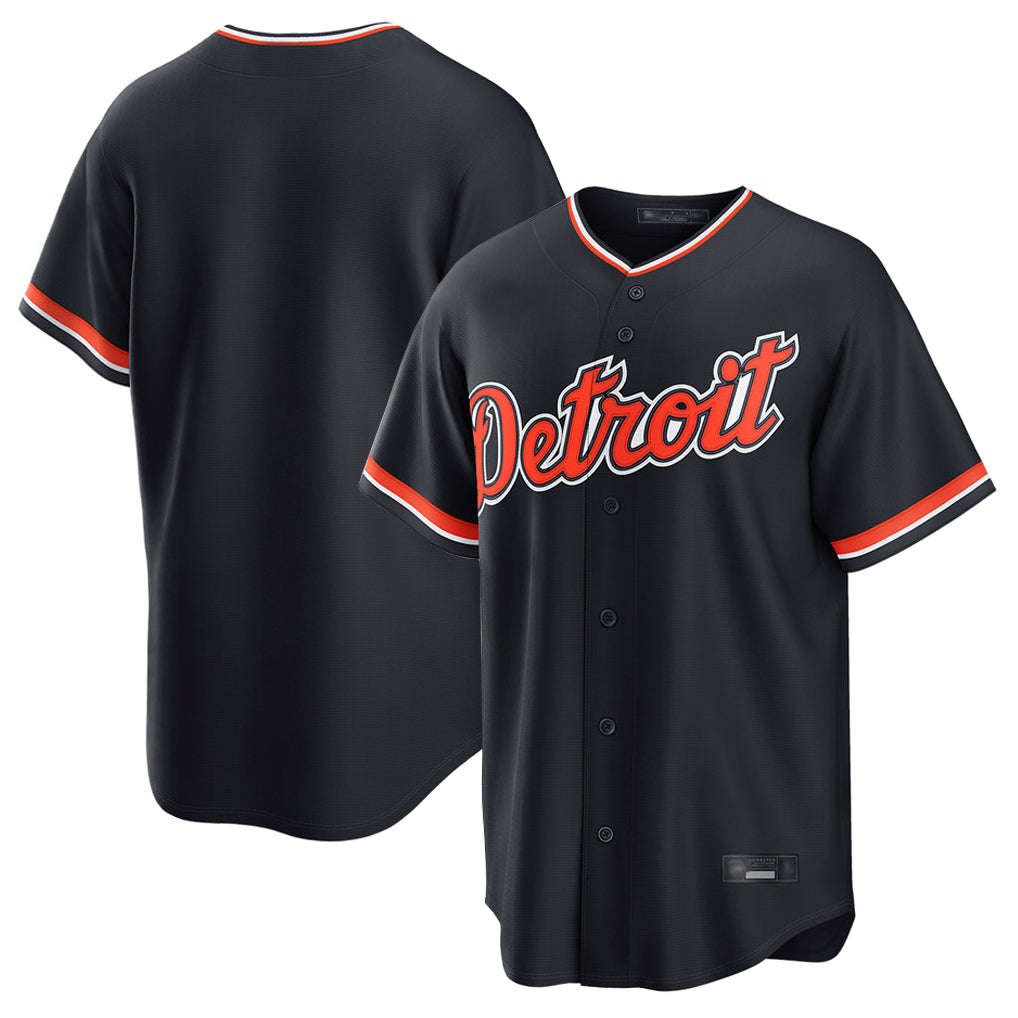 Fenge D.Tigers Navy Home Game Blank Player Stitched Jerseys