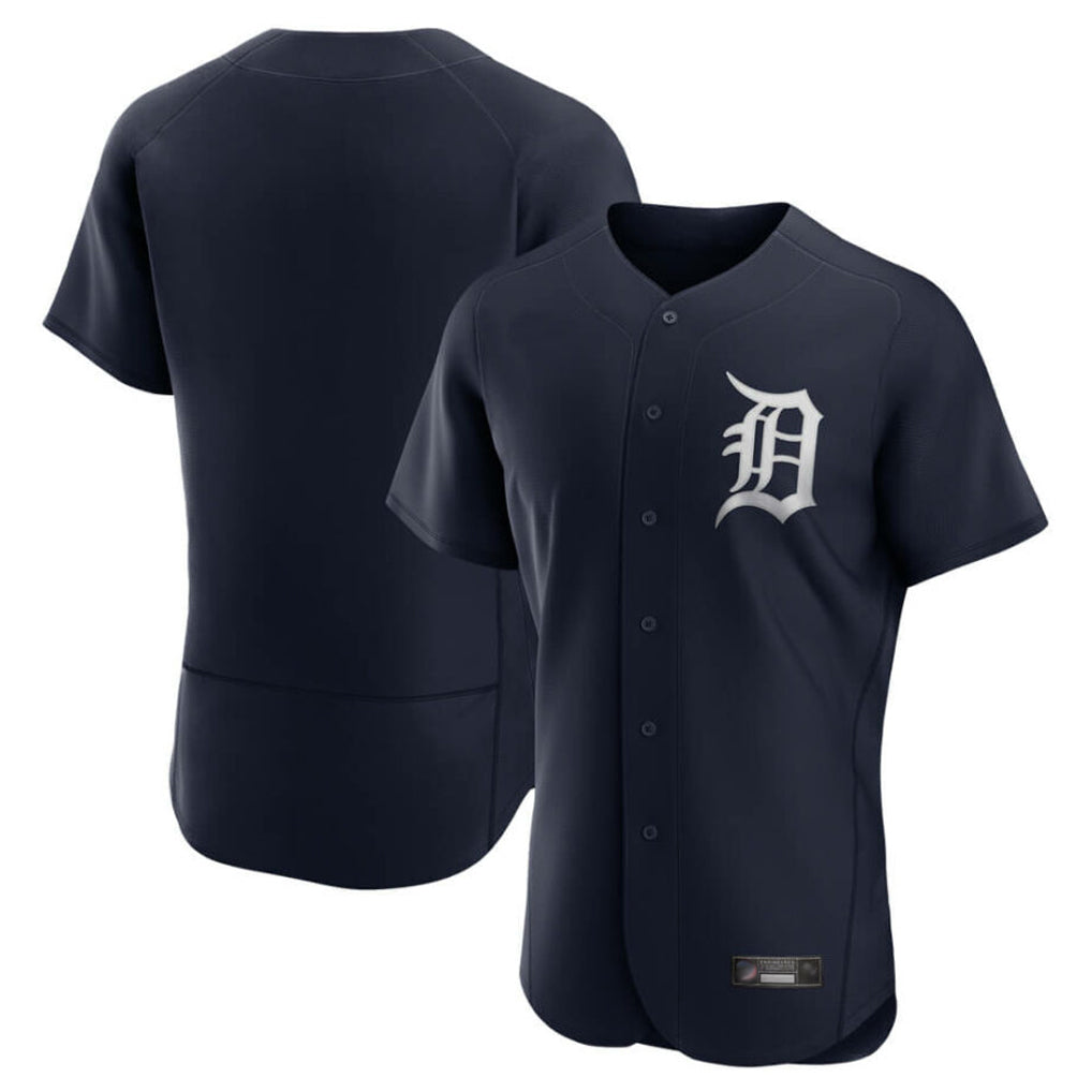 Fenge D.Tigers Navy Home Limited Elite Blank Player Stitched Jerseys