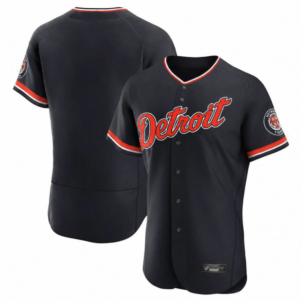Fenge D.Tigers Navy Limited Elite Home Game Blank Player Stitched Jerseys