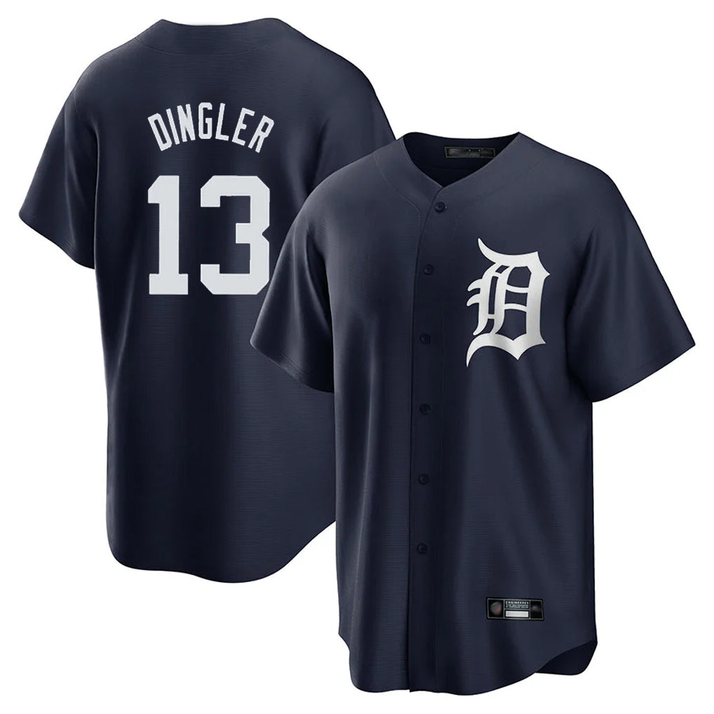 Fenge D.Tigers #13 Dillon Dingler Player Navy Game Home Stitched Jerseys