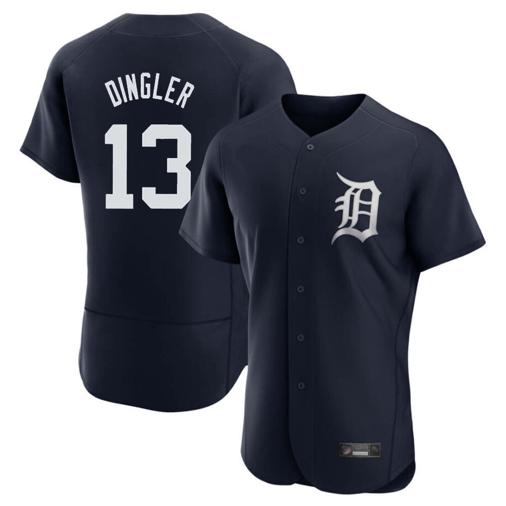 Fenge D.Tigers #13 Dillon Dingler Player Navy Limited Elite Home Stitched Jerseys
