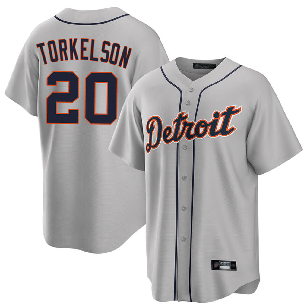 Fenge D.Tigers #20 Spencer Torkelson Player Gray Home Game Stitched Jerseys