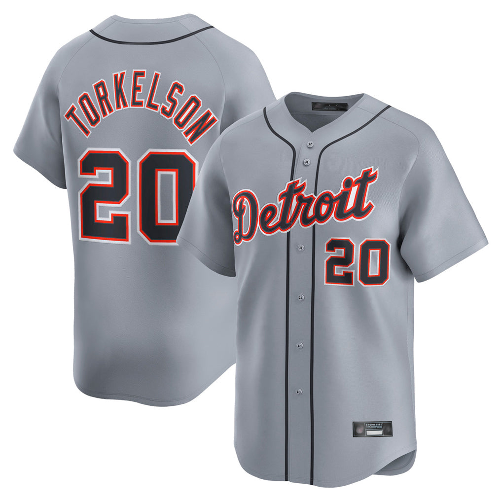 Fenge D.Tigers #20 Spencer Torkelson Player Gray Home Limited Stitched Jerseys