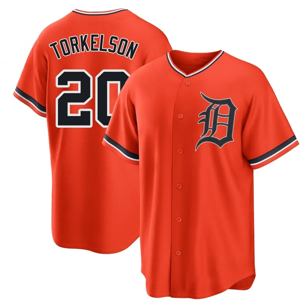 Fenge D.Tigers #20 Spencer Torkelson Player Orange Home Game Stitched Jerseys