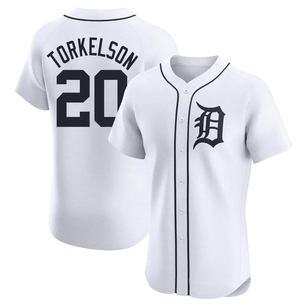 Fenge D.Tigers #20 Spencer Torkelson Player White Limited Elite Home Stitched Jerseys
