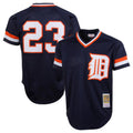 Fenge D.Tigers #23 Kirk Gibson Player Mitchell & Ness Navy 1984 Mesh Batting Practice  T-shirt Stitched Jerseys