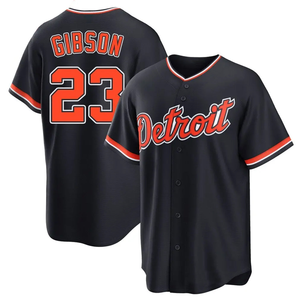 Fenge D.Tigers #23 Kirk Gibson Player Navy Home Game Stitched Jerseys