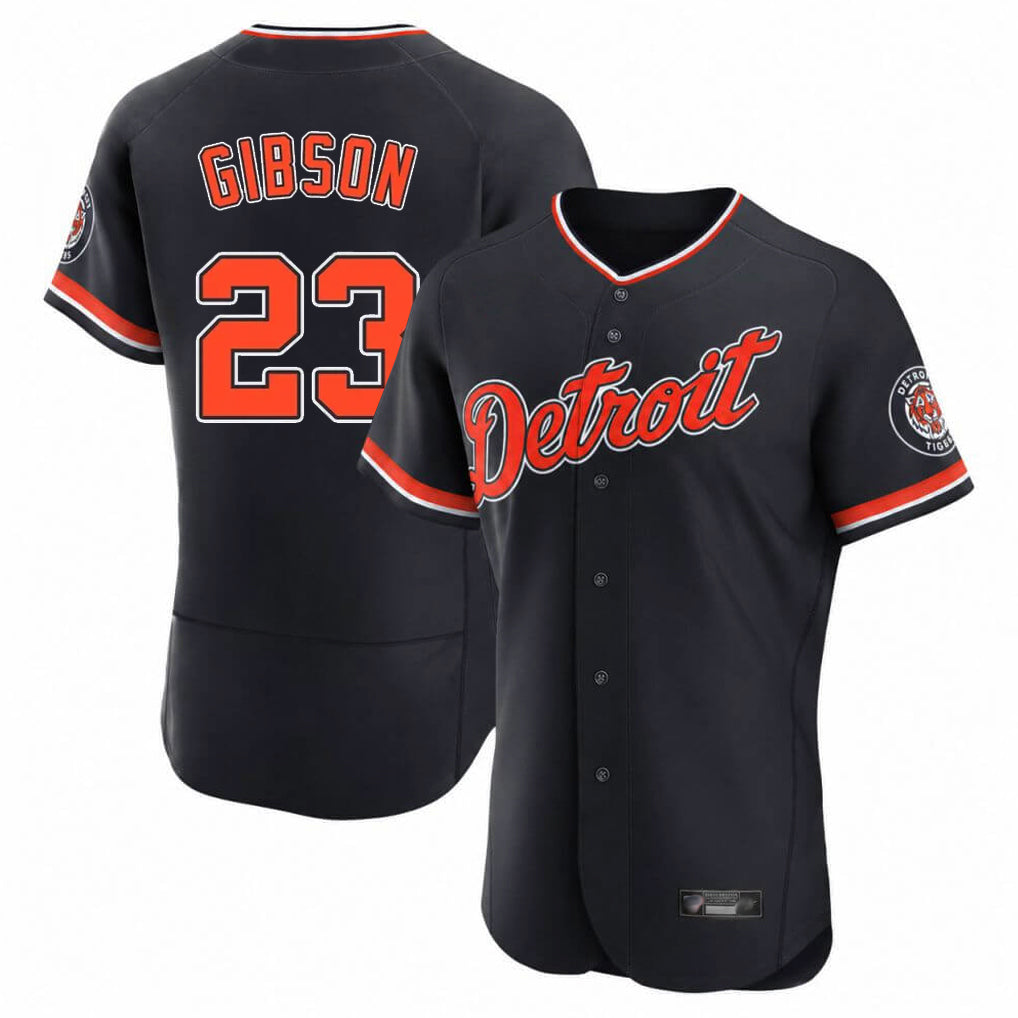 Fenge D.Tigers #23 Kirk Gibson Player Navy Limited Elite Home Game Stitched Jerseys
