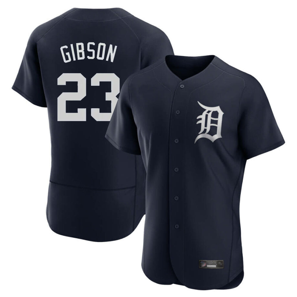 Fenge D.Tigers #23 Kirk Gibson Player Navy Limited Elite Home Stitched Jerseys