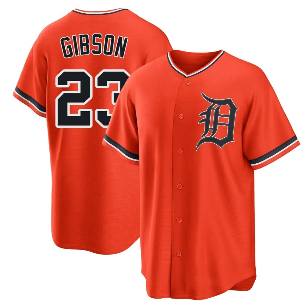 Fenge D.Tigers #23 Kirk Gibson Player Orange Home Game Stitched Jerseys
