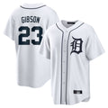 Fenge D.Tigers #23 Kirk Gibson Player White Home Game Stitched Jerseys