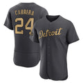 Fenge D.Tigers #24 Miguel Cabrera Player Charcoal All-Star Limited Elite Home Stitched Jerseys