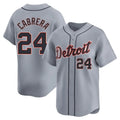 Fenge D.Tigers #24 Miguel Cabrera Player Gray Home Limited Stitched Jerseys