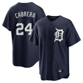 Fenge D.Tigers #24 Miguel Cabrera Player Navy Game Home Stitched Jerseys