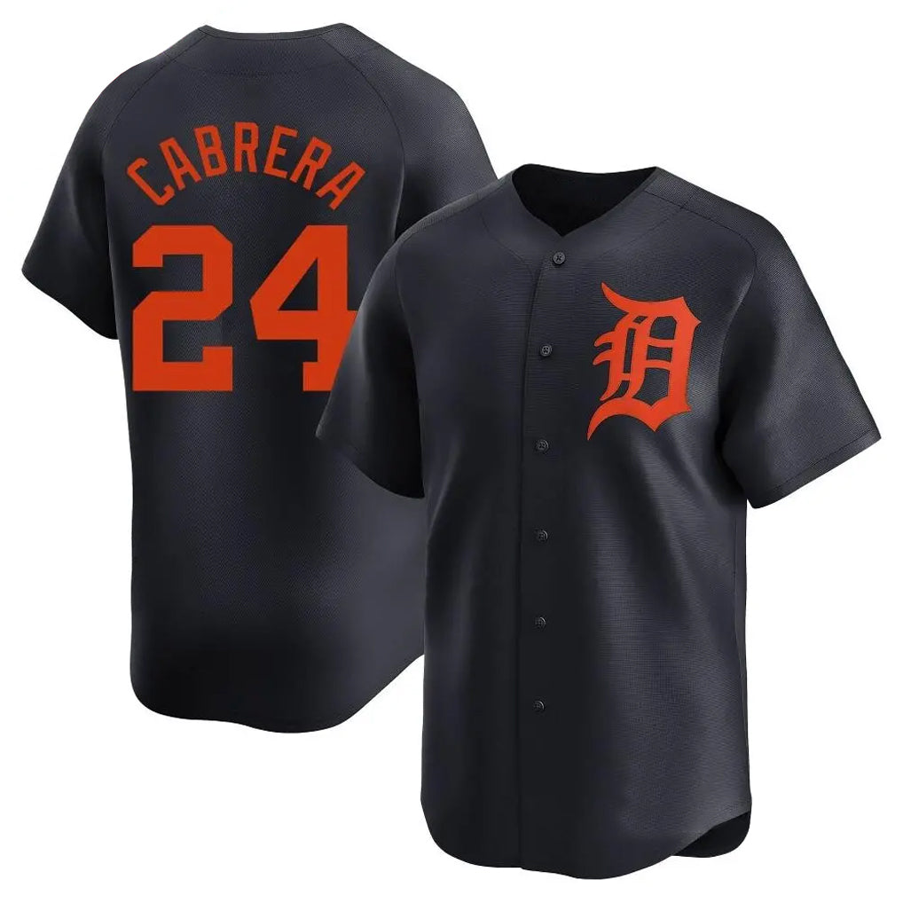 Fenge D.Tigers #24 Miguel Cabrera Player Navy Home Limited Stitched Jerseys