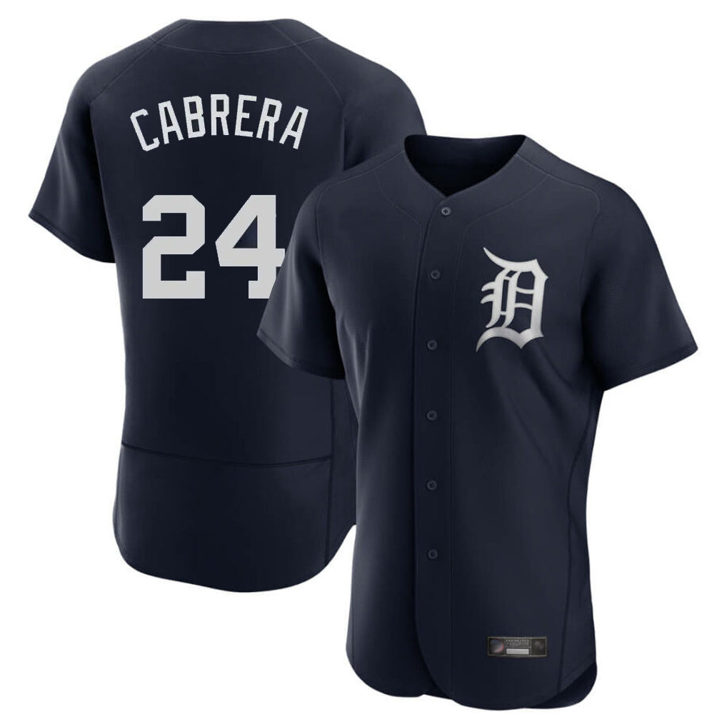 Fenge D.Tigers #24 Miguel Cabrera Player Navy Limited Elite Home Stitched Jerseys