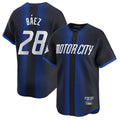 Fenge D.Tigers #28 Javier B¡§¡éez Player Navy City Connect Home Limited Stitched Jerseys