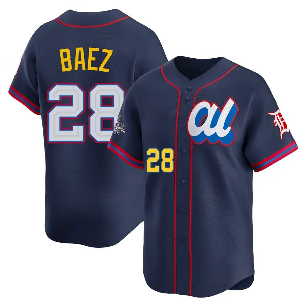 Fenge D.Tigers #28 Javier B¡§¡éez Player Navy Limited American League All-Star Edition Stitched Jerseys