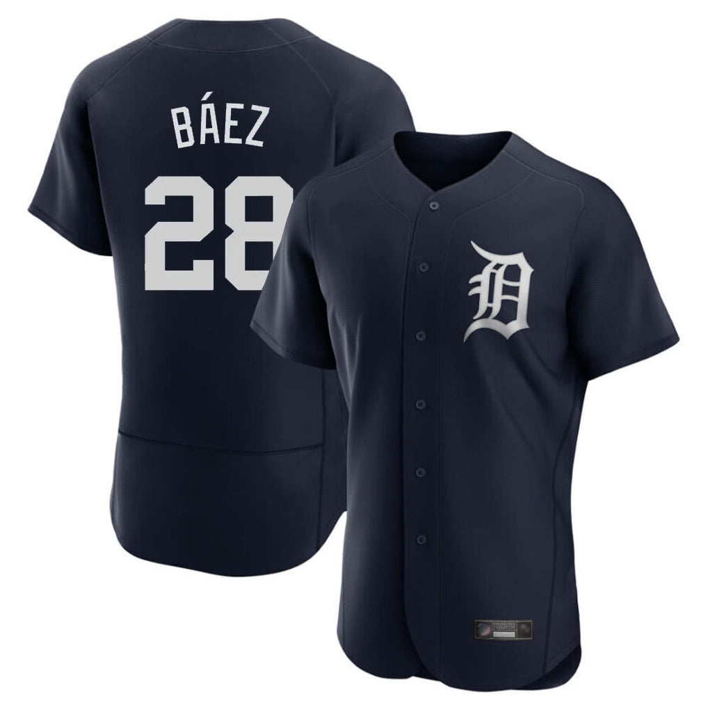 Fenge D.Tigers #28 Javier B¡§¡éez Player Navy Limited Elite Home Stitched Jerseys