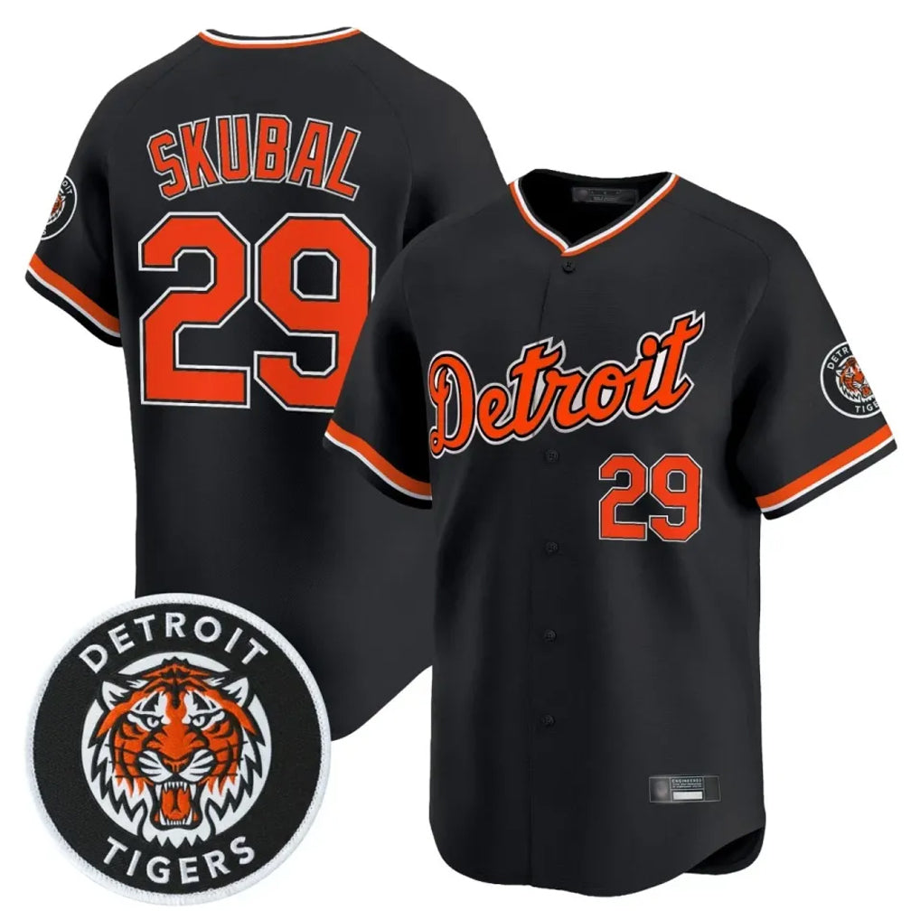 Fenge D.Tigers #29 Tarik Skubal Player Black Limited Home Stitched Jerseys