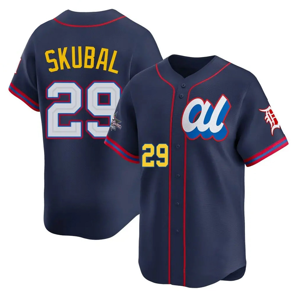 Fenge D.Tigers #29 Tarik Skubal Player Navy Limited American League All-Star Edition Stitched Jerseys