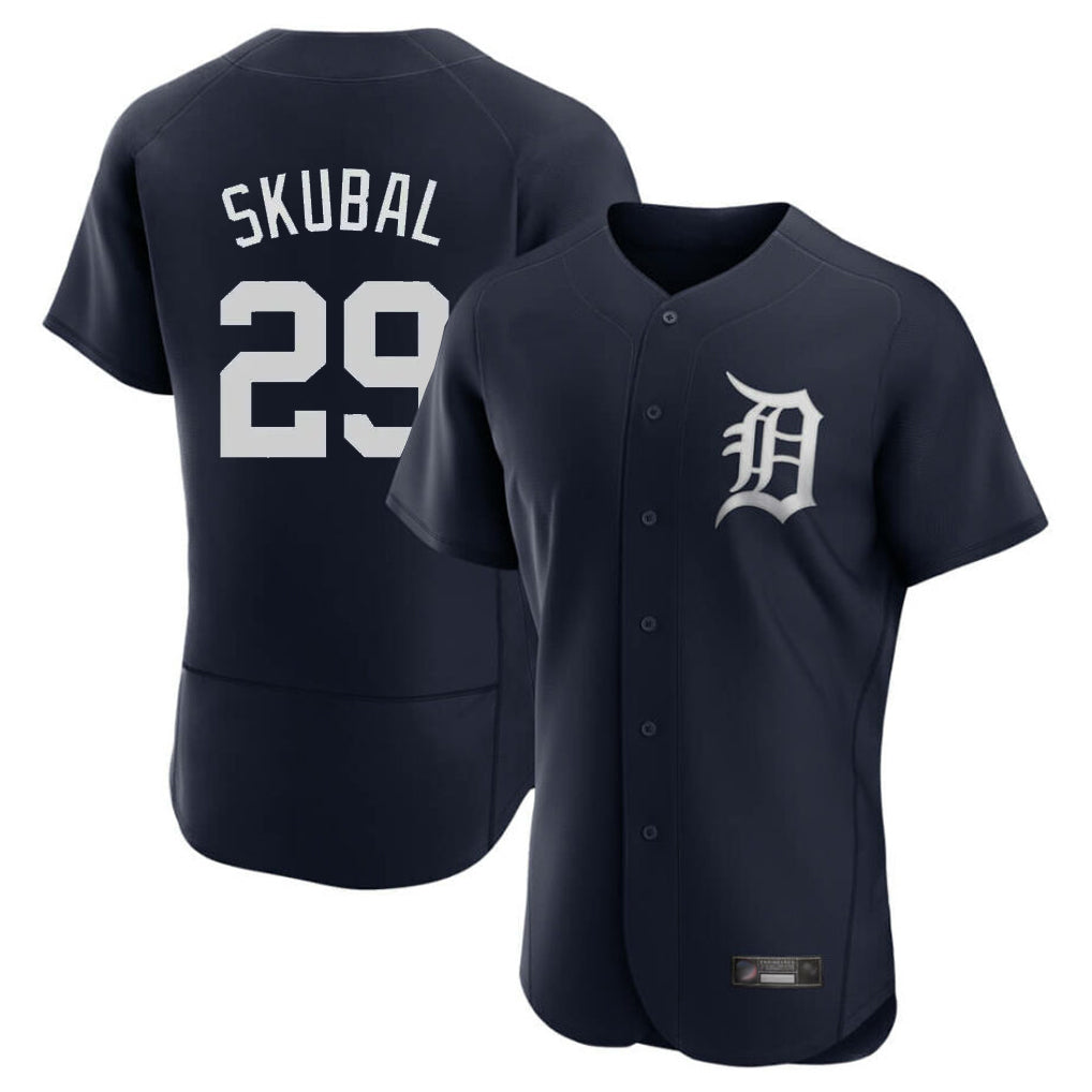 Fenge D.Tigers #29 Tarik Skubal Player Navy Limited Elite Home Stitched Jerseys