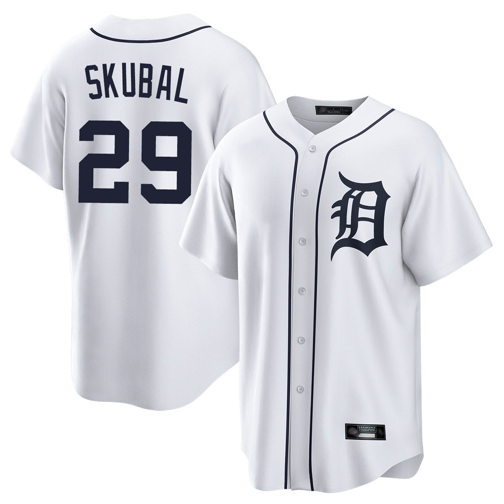 Fenge D.Tigers #29 Tarik Skubal Player White Home Game Stitched Jerseys