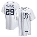 Fenge D.Tigers #29 Tarik Skubal Player White Home Game Stitched Jerseys