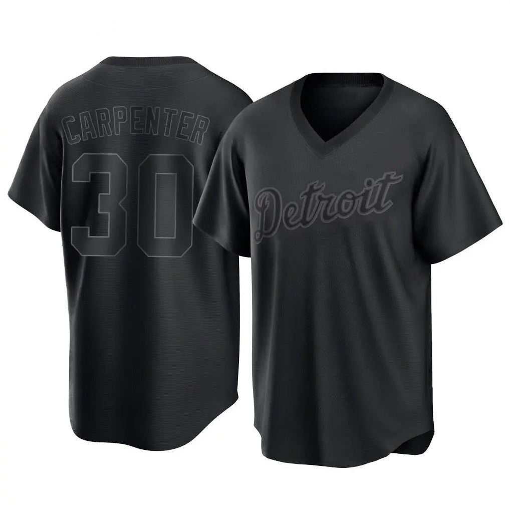 Fenge D.Tigers #30 Kerry Carpenter Player Black T-shirt Home Game Stitched Jerseys
