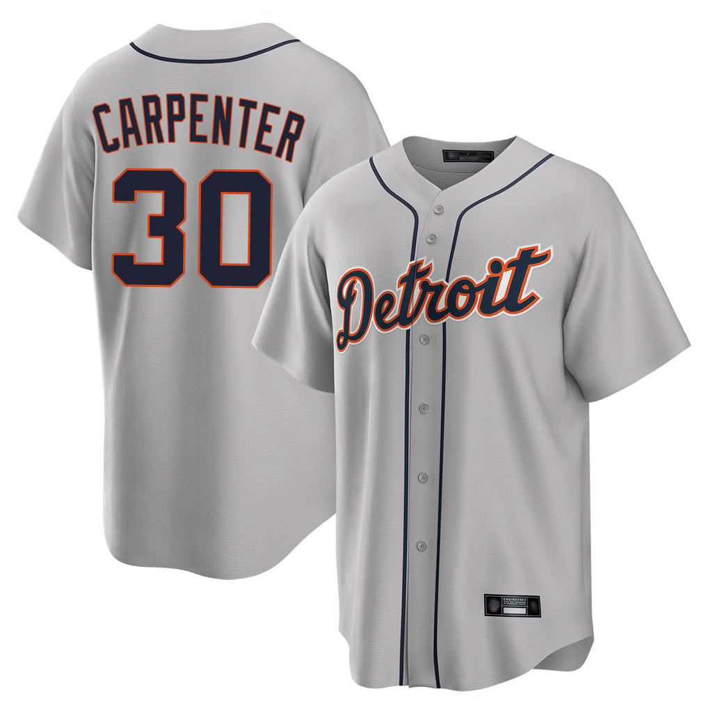 Fenge D.Tigers #30 Kerry Carpenter Player Gray Home Game Stitched Jerseys