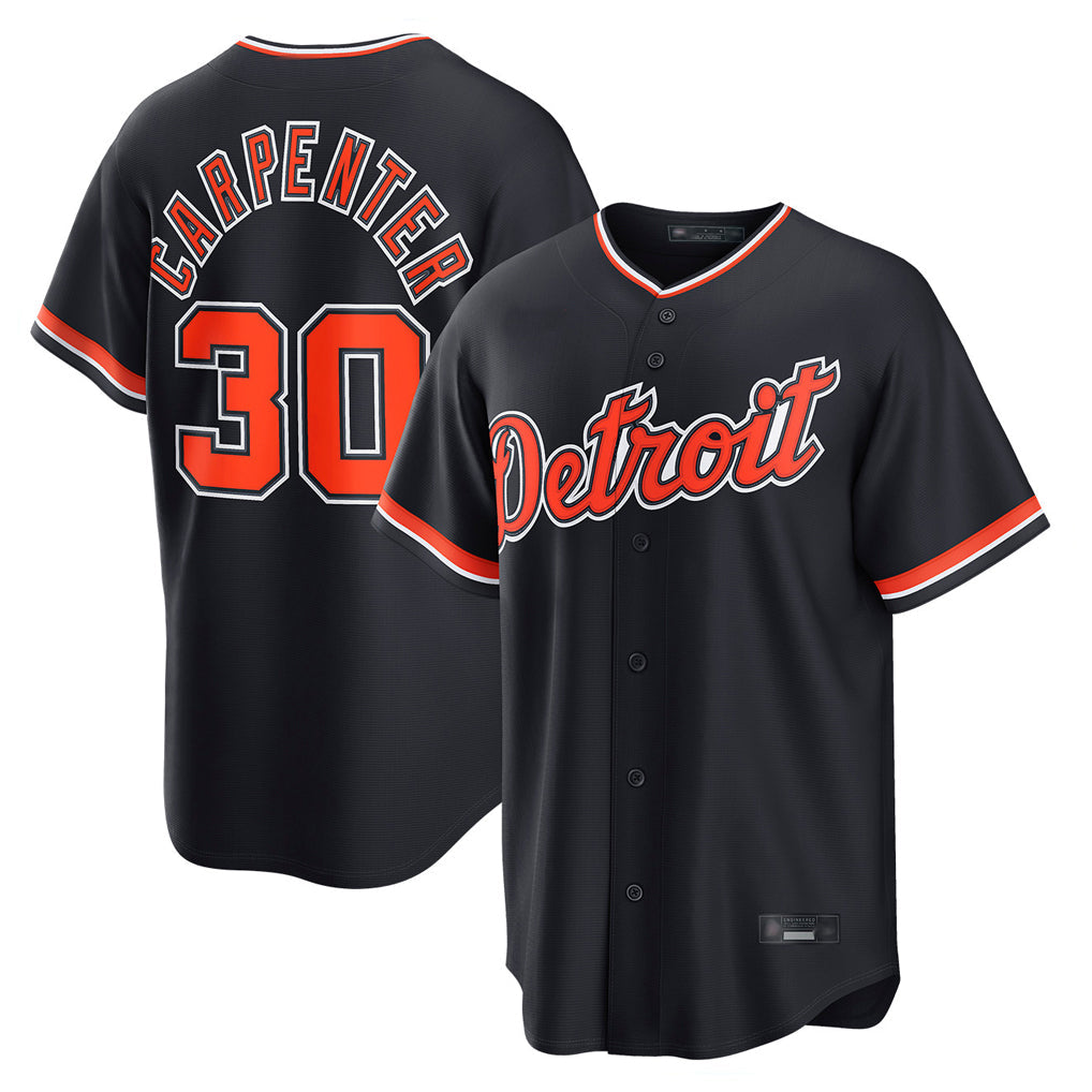 Fenge D.Tigers #30 Kerry Carpenter Player Navy Home Game Stitched Jerseys