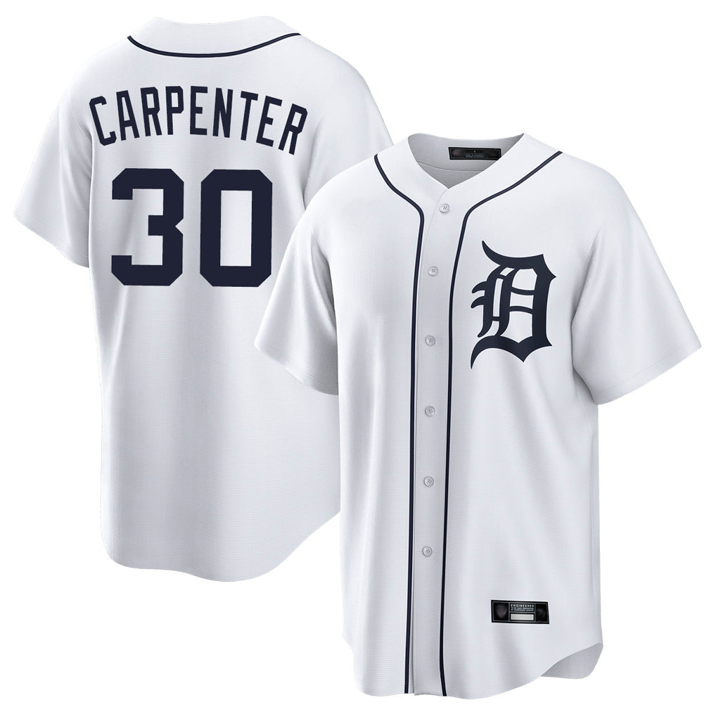 Fenge D.Tigers #30 Kerry Carpenter Player White Home Game Stitched Jerseys