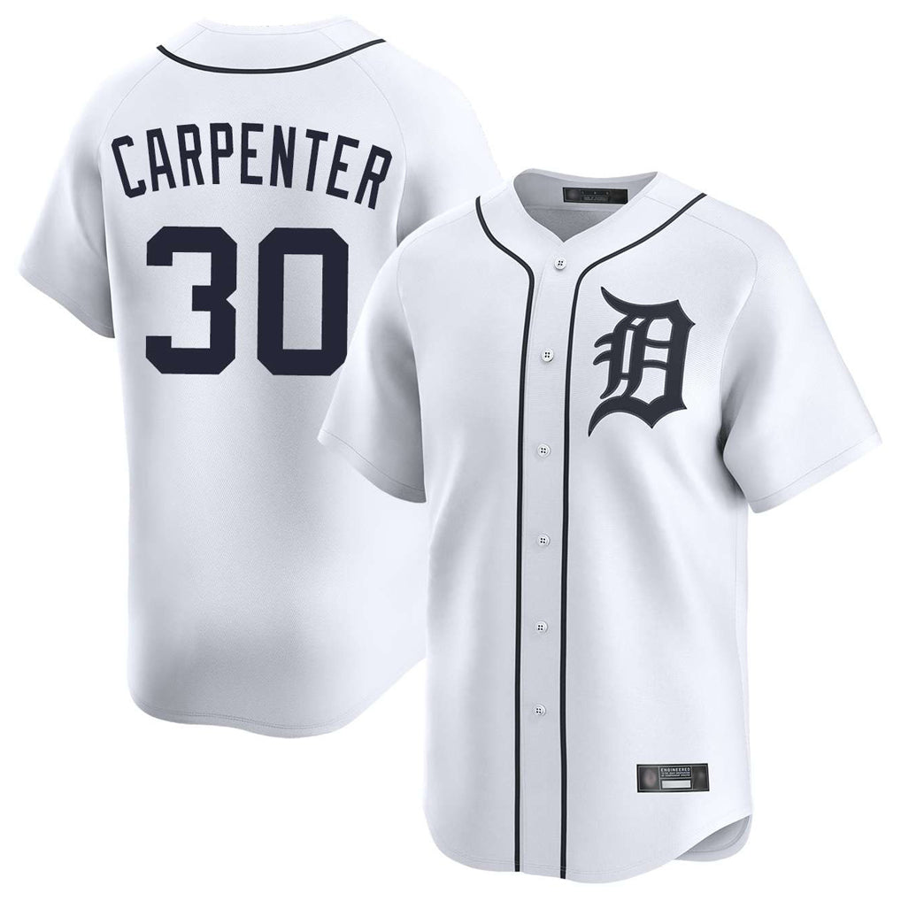 Fenge D.Tigers #30 Kerry Carpenter Player White Home Limited Stitched Jerseys