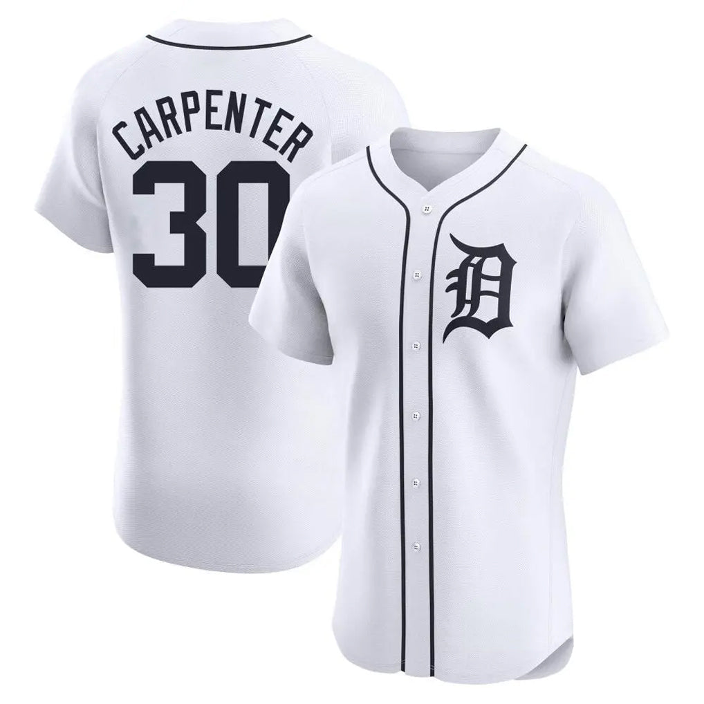 Fenge D.Tigers #30 Kerry Carpenter Player White Limited Elite Home Stitched Jerseys