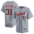 Fenge D.Tigers #31 Riley Greene Player Gray Home Limited Stitched Jerseys