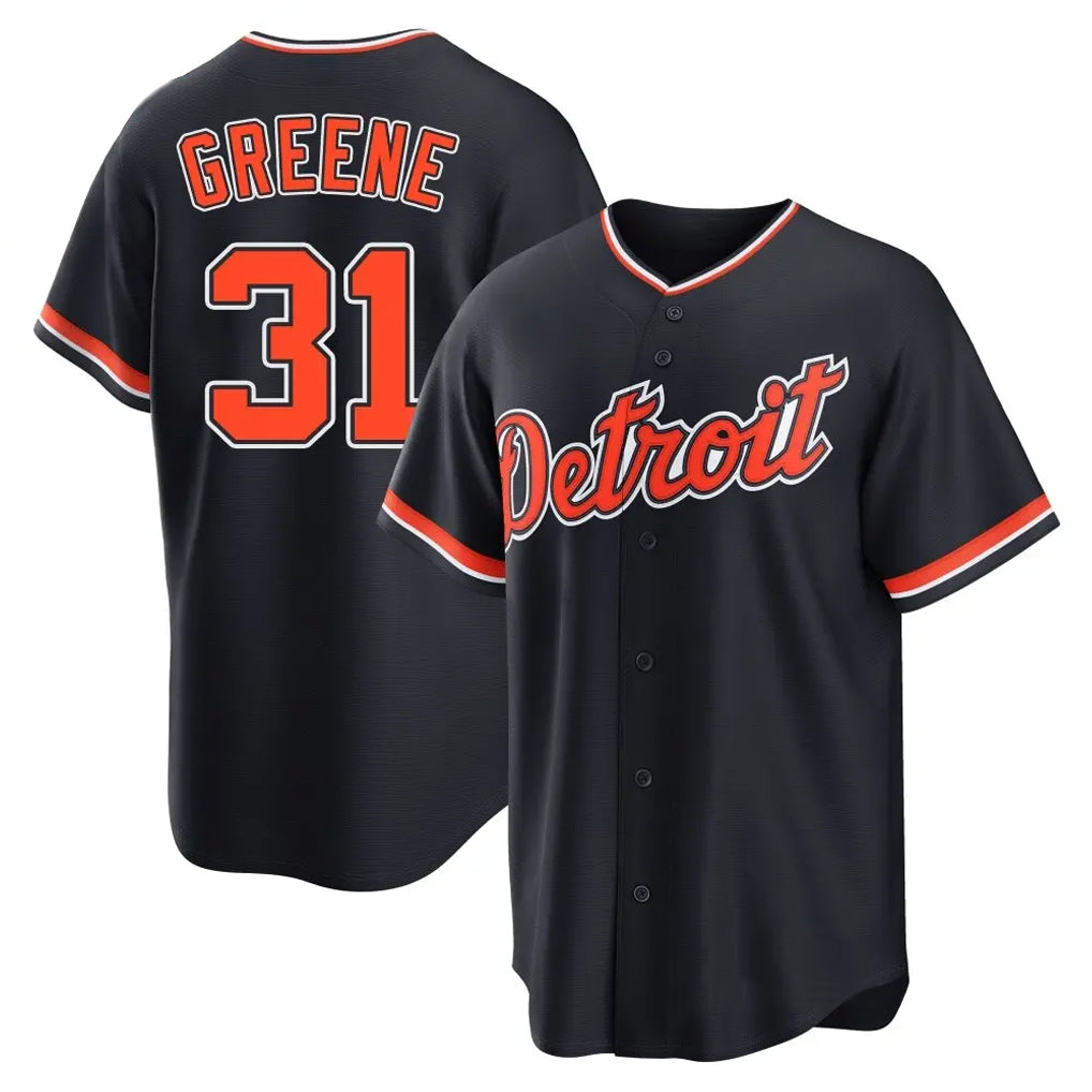 Fenge D.Tigers #31 Riley Greene Player Navy Home Game Stitched Jerseys