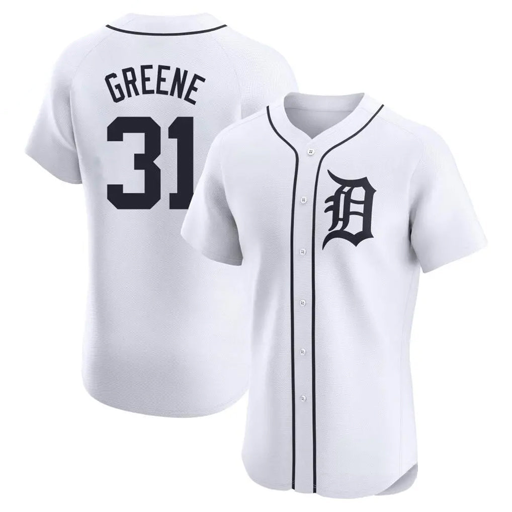 Fenge D.Tigers #31 Riley Greene Player White Limited Elite Home Stitched Jerseys