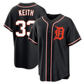 Fenge D.Tigers #33 Colt Keith Player Black Fashion Out Home Game Stitched Jerseys