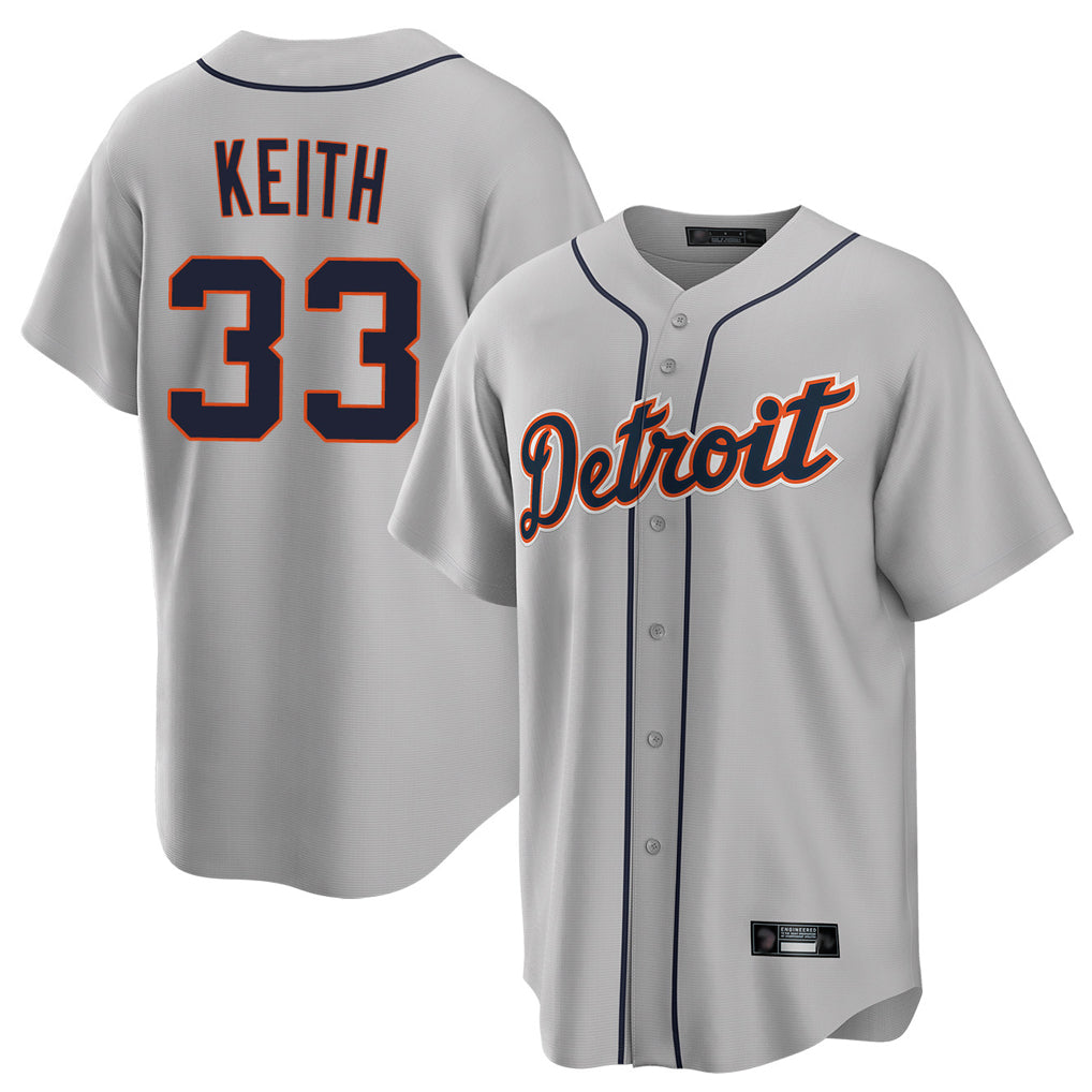 Fenge D.Tigers #33 Colt Keith Player Gray Home Limited Stitched Jerseys