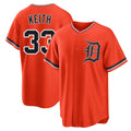 Fenge D.Tigers #33 Colt Keith Player Orange Home Game Stitched Jerseys