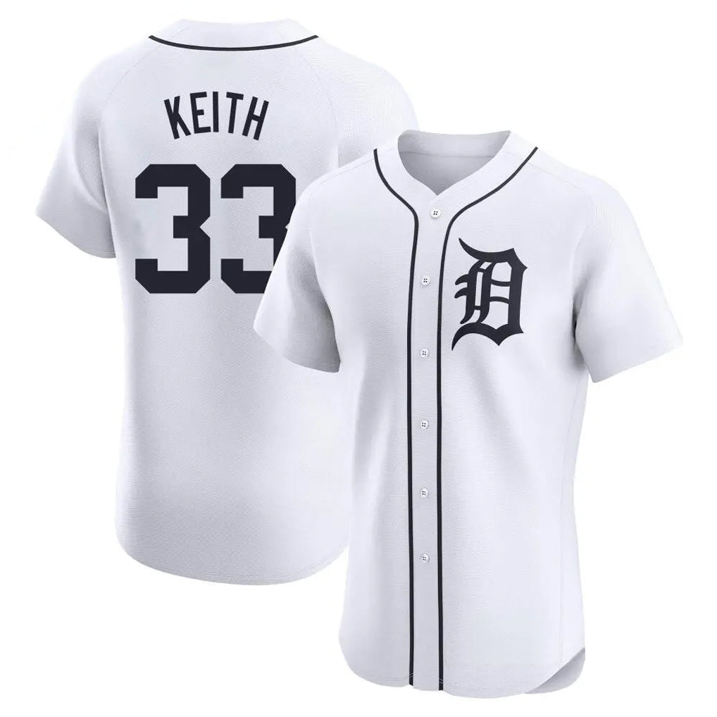 Fenge D.Tigers #33 Colt Keith Player White Limited Elite Home Stitched Jerseys