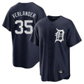 Fenge D.Tigers #35 Justin Verlander Player Navy Game Home Stitched Jerseys