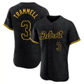 Fenge D.Tigers #3 Alan Trammell Player Black Snake Skin City Limited Elite Home Stitched Jerseys