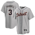Fenge D.Tigers #3 Alan Trammell Player Gray Home Game Stitched Jerseys