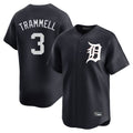 Fenge D.Tigers #3 Alan Trammell Player Navy Home Limited Game Stitched Jerseys