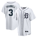 Fenge D.Tigers #3 Alan Trammell Player White Home Game Stitched Jerseys