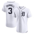 Fenge D.Tigers #3 Alan Trammell Player White Limited Elite Home Stitched Jerseys