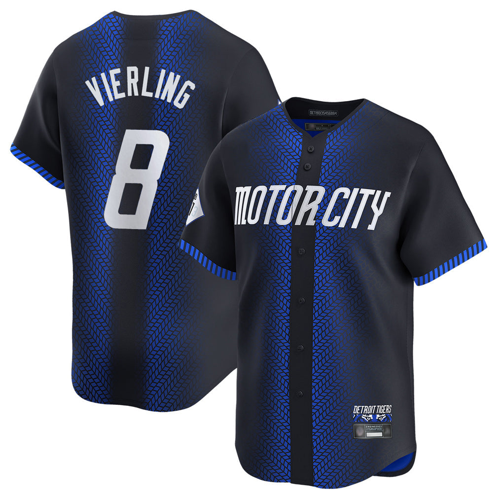 Fenge D.Tigers #8 Matt Vierling Player Navy City Connect Home Limited Stitched Jerseys