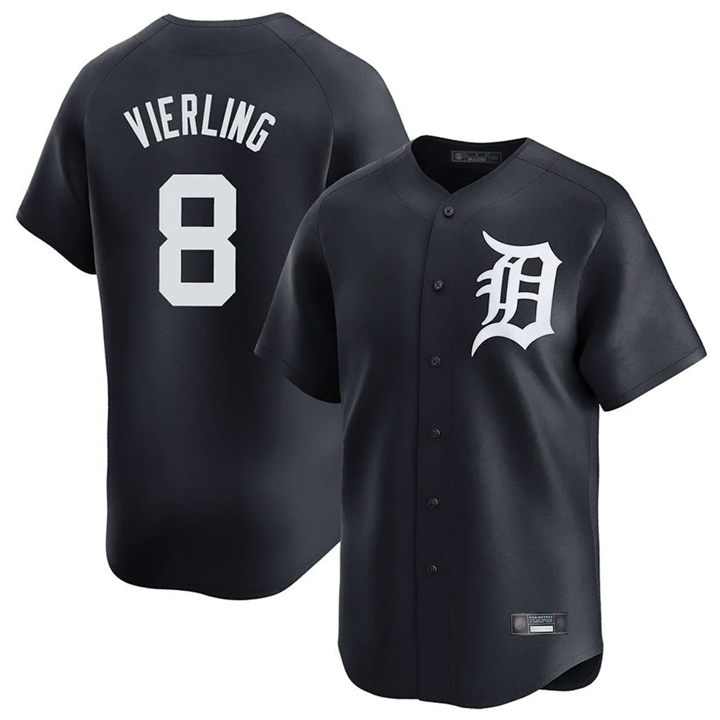 Fenge D.Tigers #8 Matt Vierling Player Navy Home Limited Game Stitched Jerseys