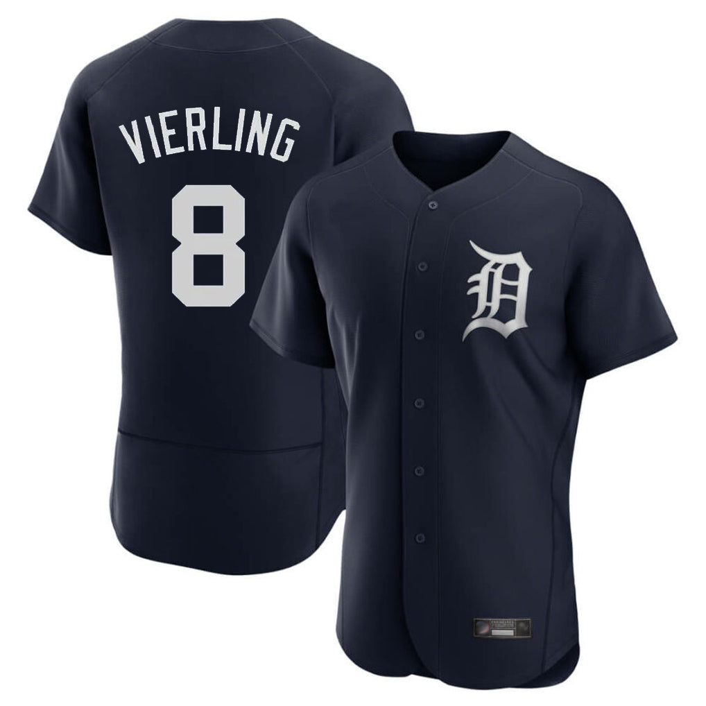 Fenge D.Tigers #8 Matt Vierling Player Navy Limited Elite Home Stitched Jerseys
